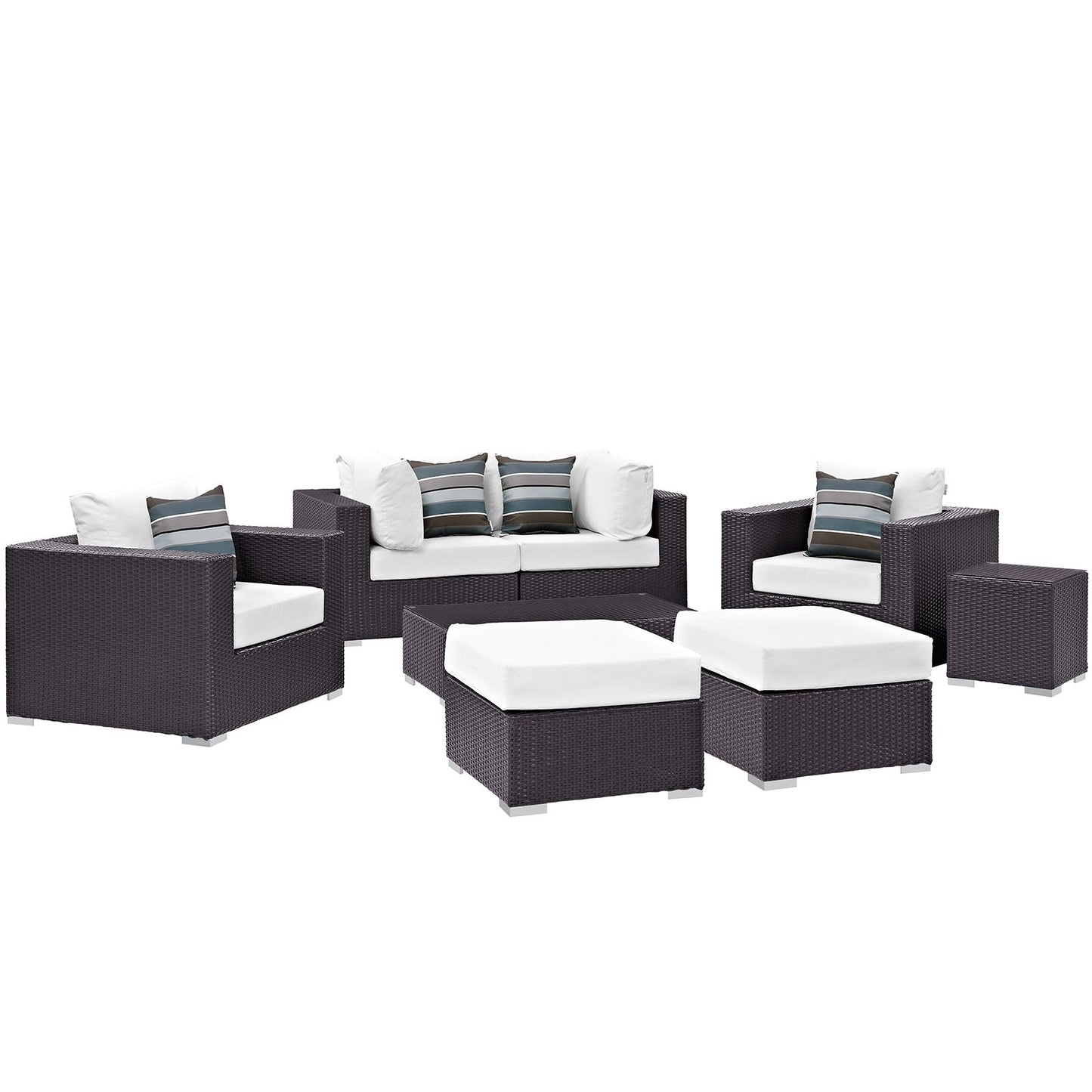 Convene 8 Piece Outdoor Patio Sectional Set By Modway - EEI-2371 | Outdoor Sofas, Loveseats & Sectionals - 7