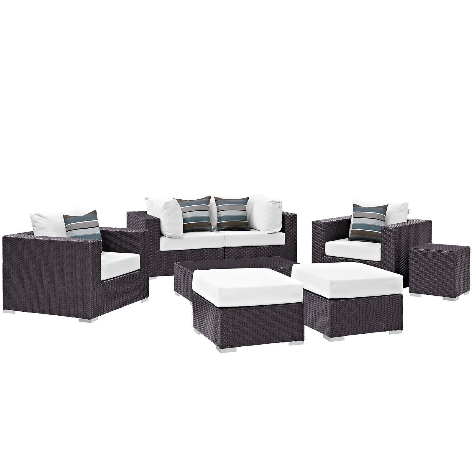 Convene 8 Piece Outdoor Patio Sectional Set By Modway - EEI-2371 | Outdoor Sofas, Loveseats & Sectionals - 7