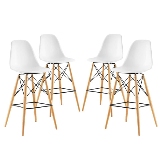 Modway Pyramid Dining Side Bar Stool - Set of 4 | Bar Stools | Modishstore-16