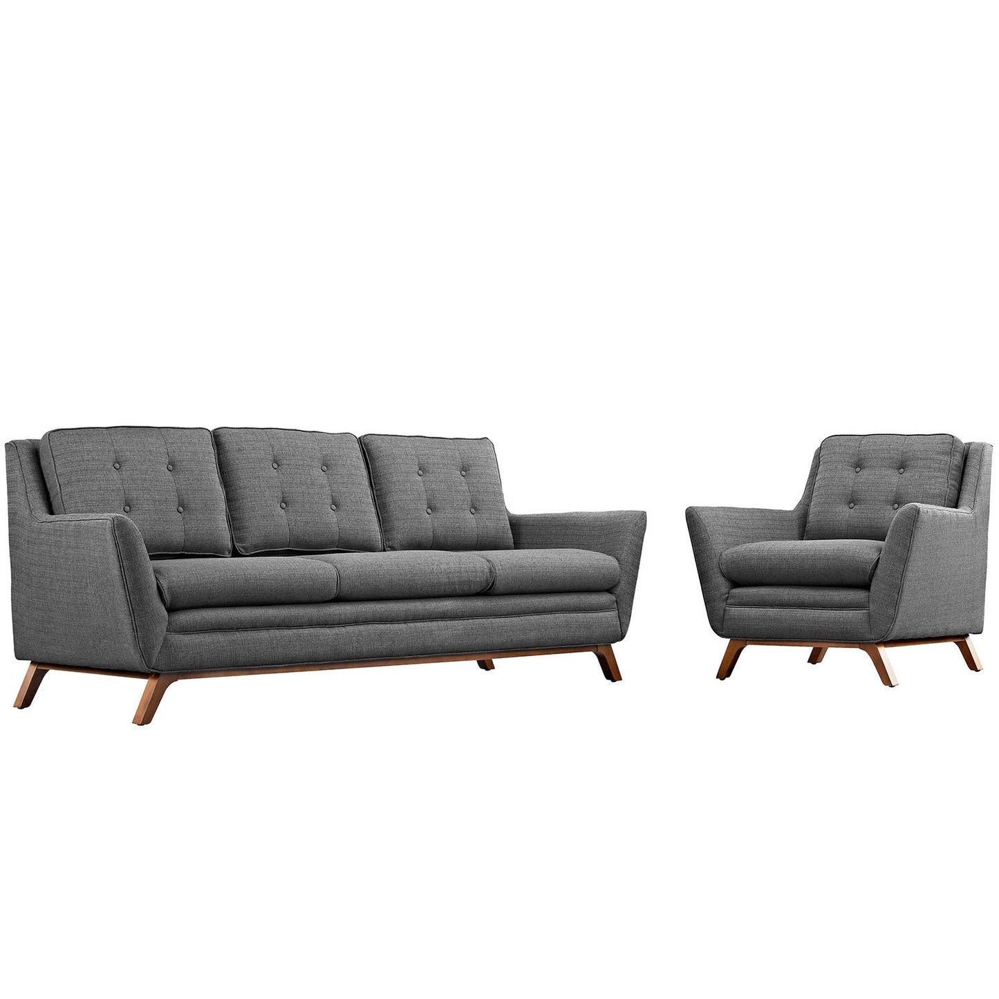 Beguile Living Room Set Upholstered Fabric Set Of 2 By Modway - EEI-2433 | Sofas - 2