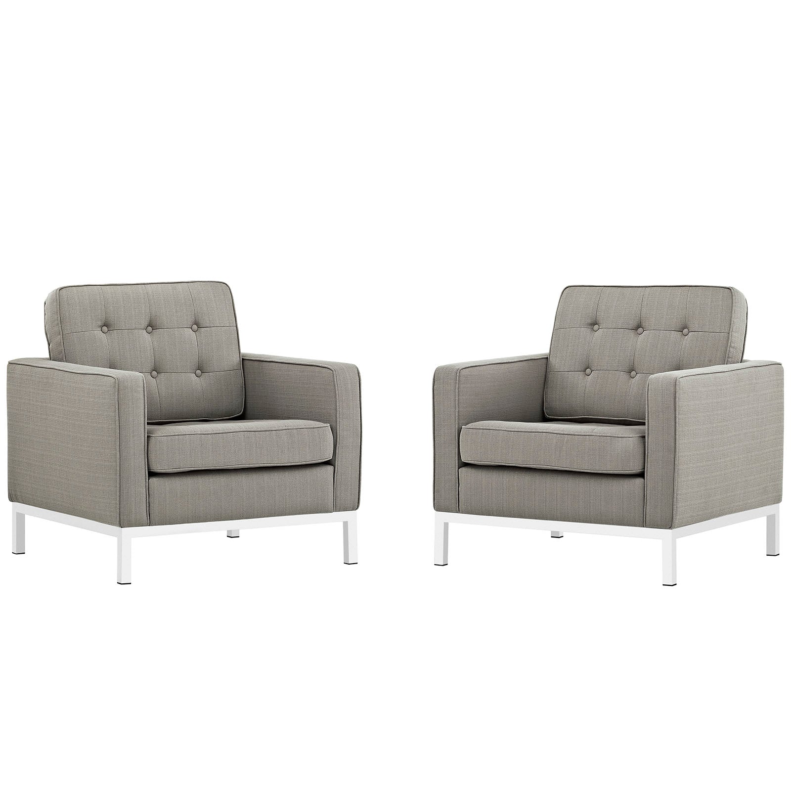 Modway Loft Armchairs Upholstered Fabric - Set of 2 | Armchairs | Modishstore-11
