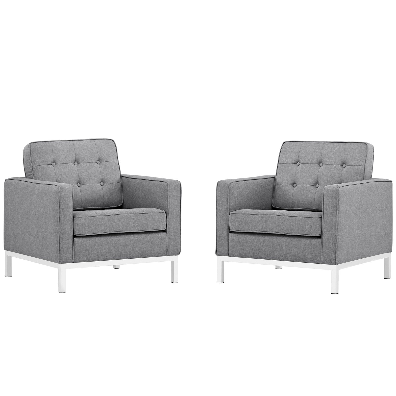 Modway Loft Armchairs Upholstered Fabric - Set of 2 | Armchairs | Modishstore-2