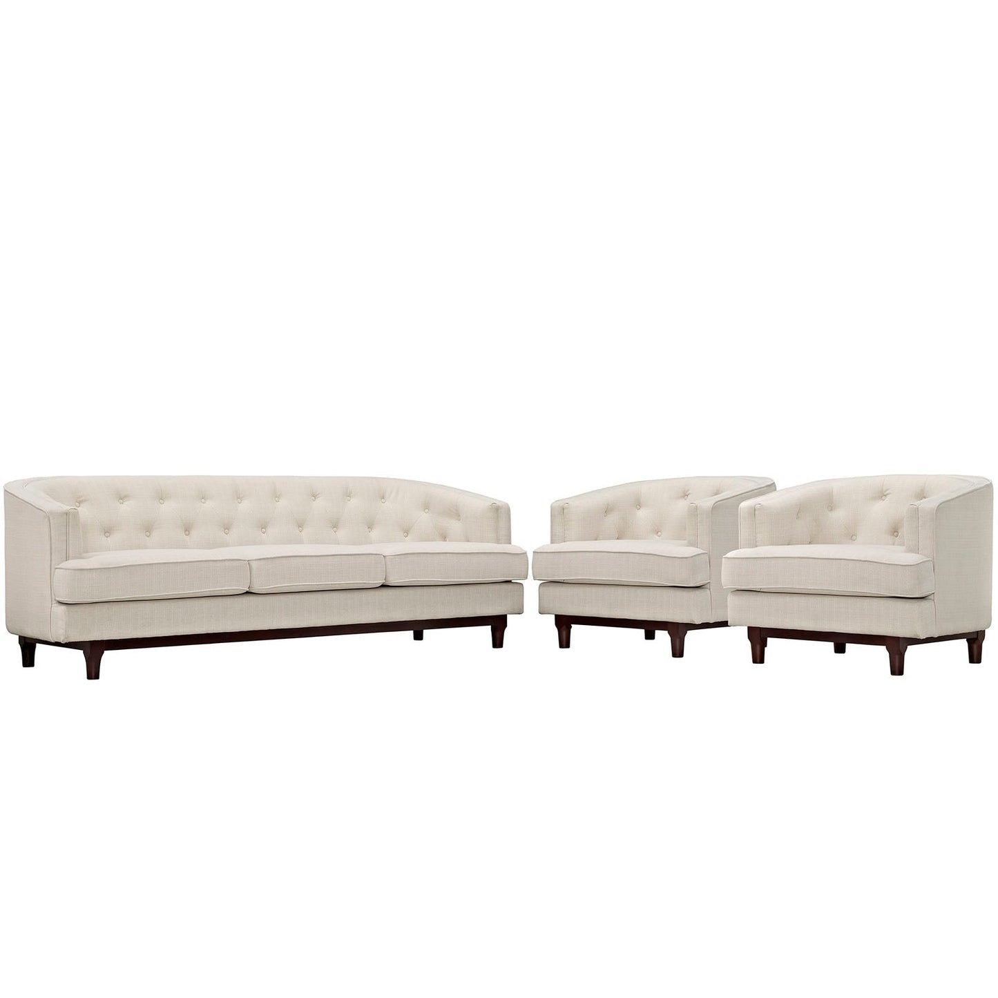 Modway Coast Living Room Set - Set of 3 | Sofas | 
