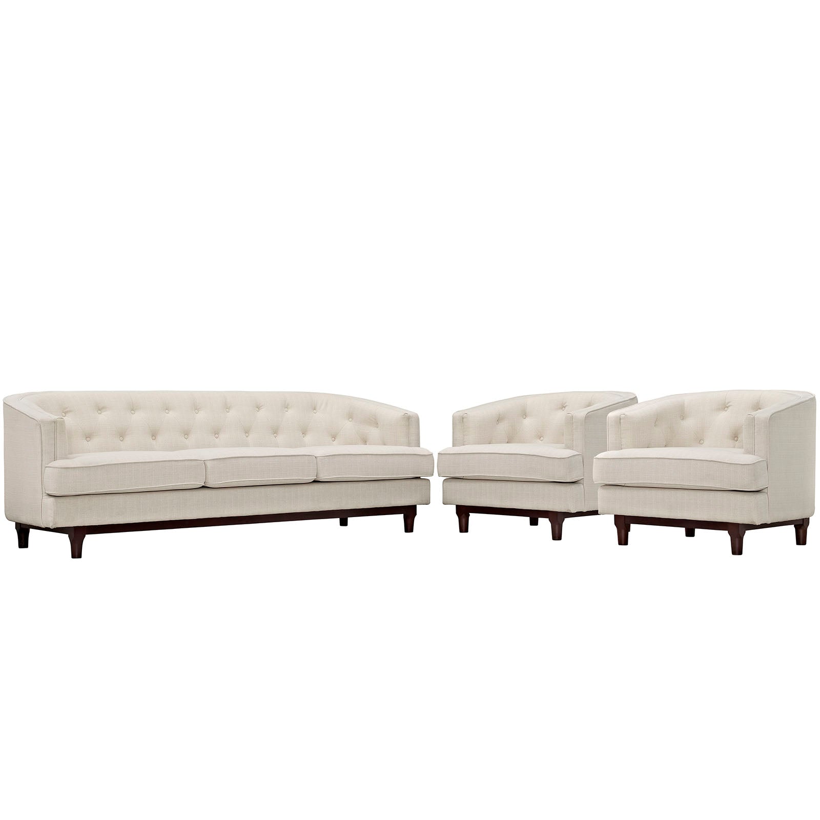Modway Coast Living Room Set - Set of 3 | Sofas | 