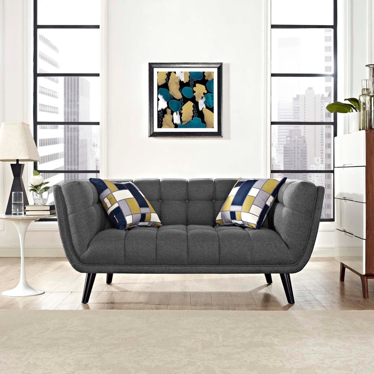 Modway Bestow Upholstered Fabric Loveseat | Loveseats | 