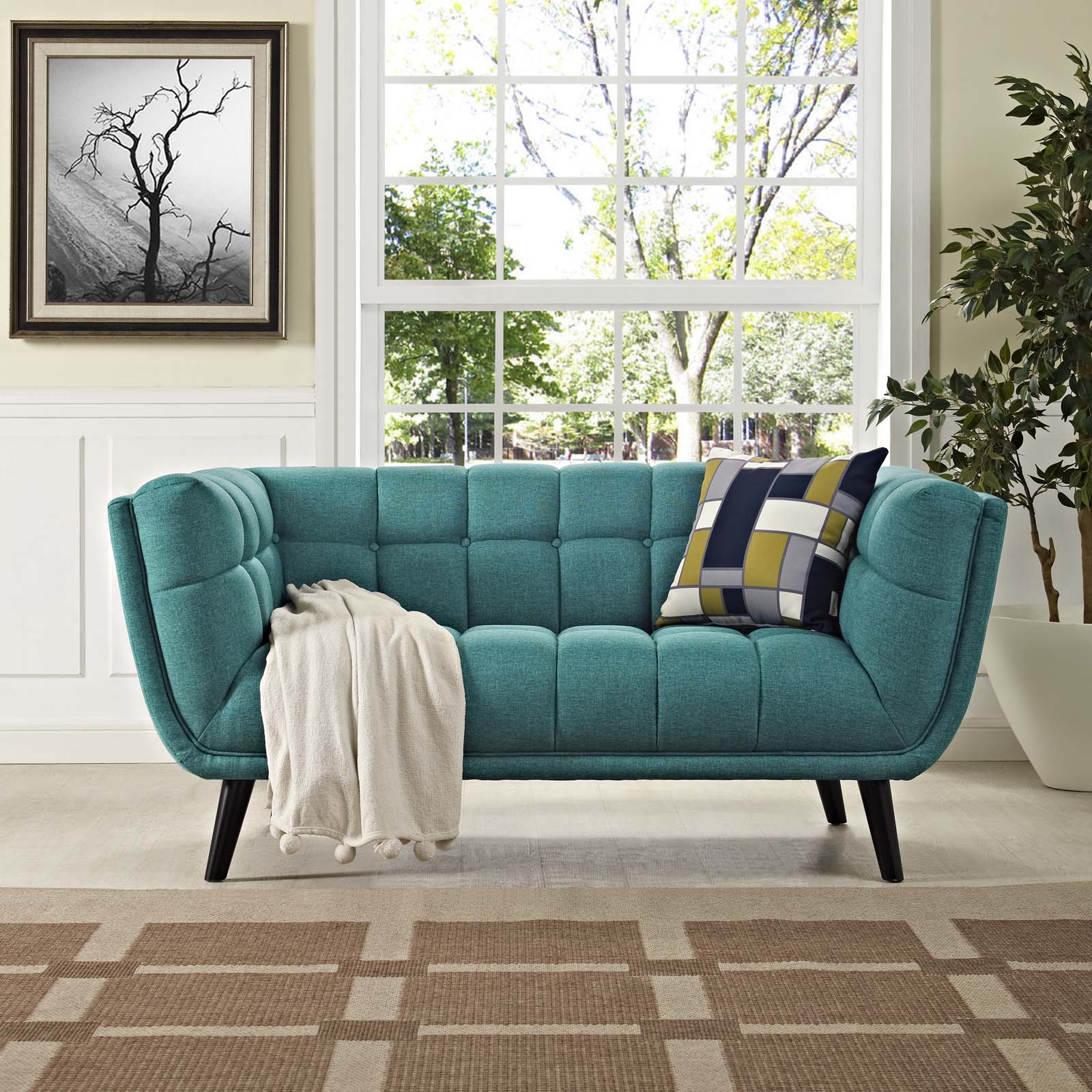 Modway Bestow Upholstered Fabric Loveseat | Loveseats | 