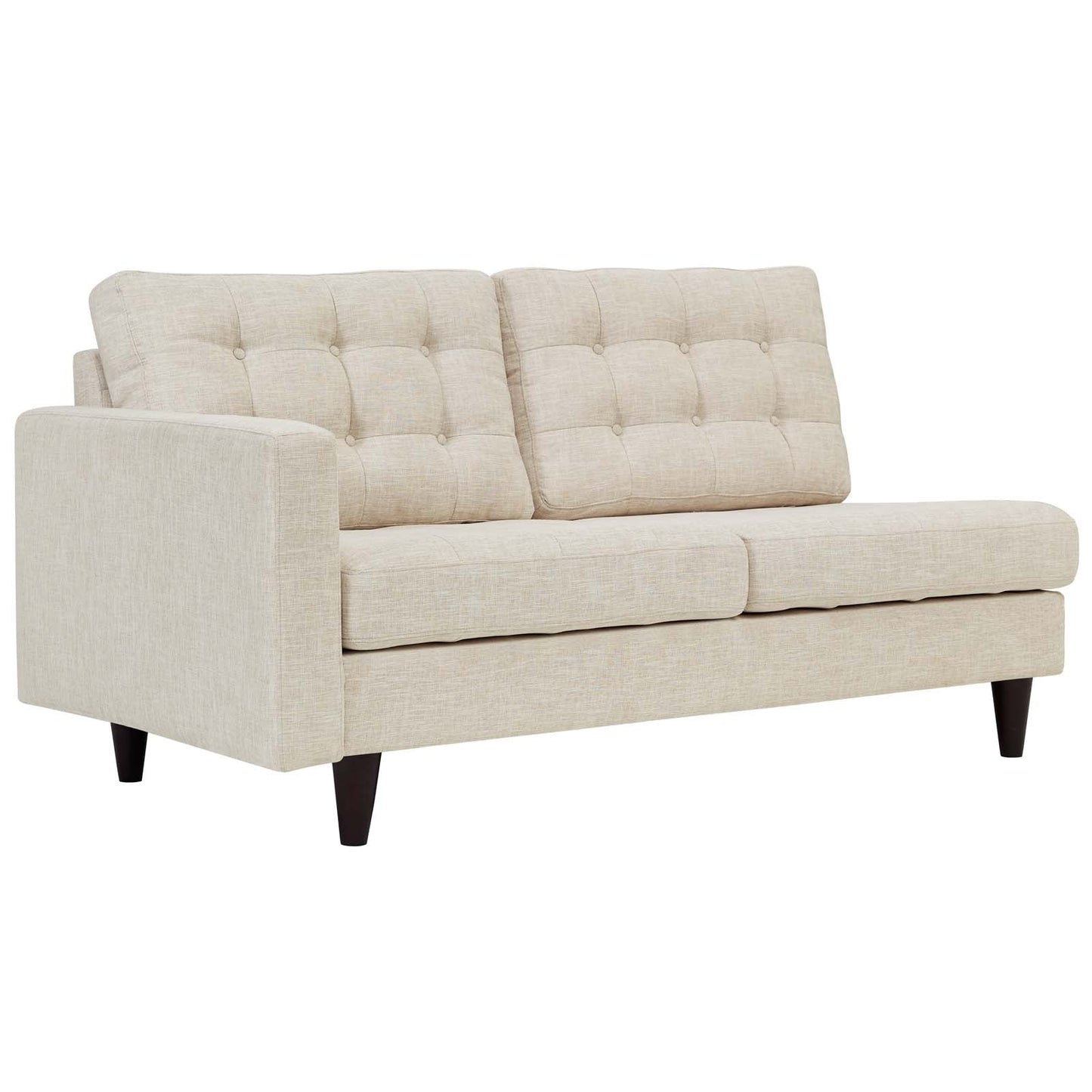 Modway Empress Left-Facing Upholstered Fabric Loveseat | Loveseats