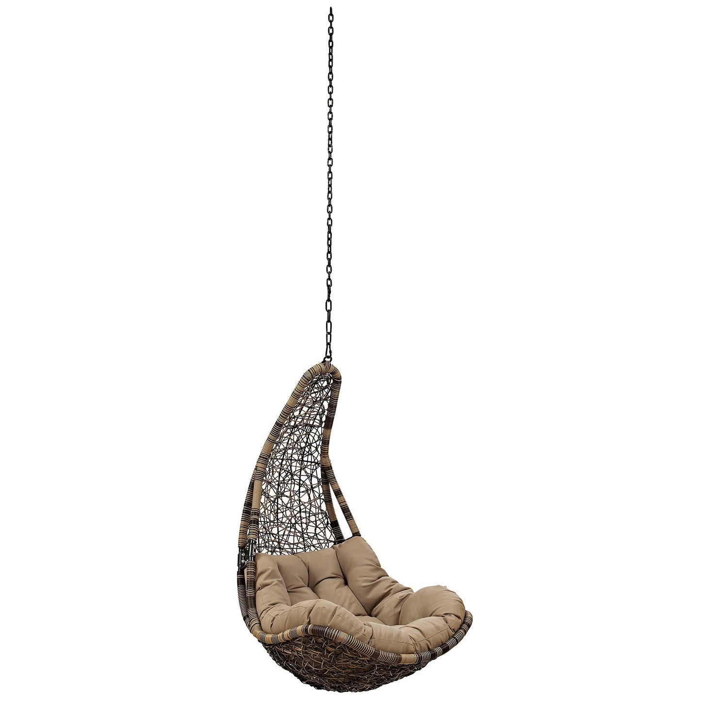 Modway Abate Outdoor Patio Swing Chair Without Stand | Outdoor Porch Swings | 