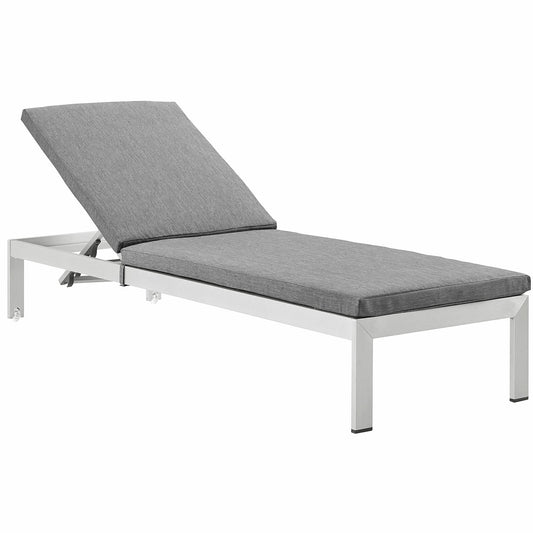 Modway Shore Outdoor Patio Aluminum Chaise with Cushions | Outdoor Patio Daybed | Modishstore-2
