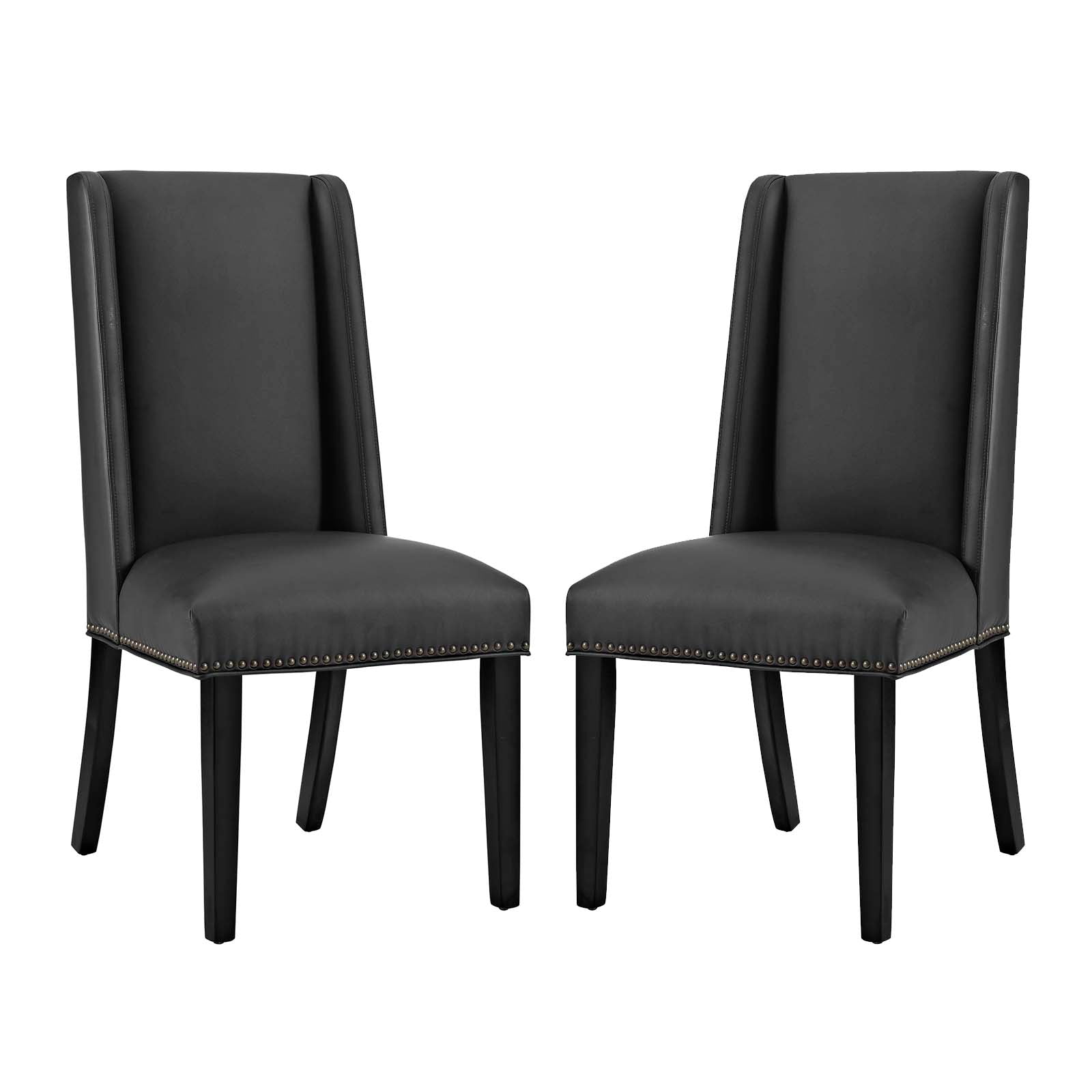Modway Baron Dining Chair Vinyl Set of 2 | Dining Chairs