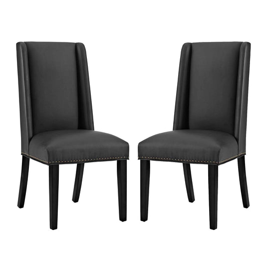 Modway Baron Dining Chair Vinyl Set of 2 | Dining Chairs