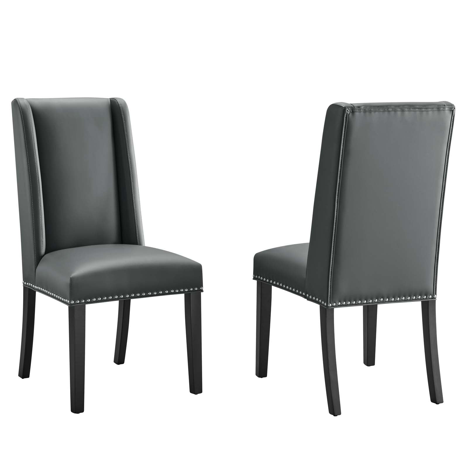 Modway Baron Dining Chair Vinyl Set of 2 | Dining Chairs | 