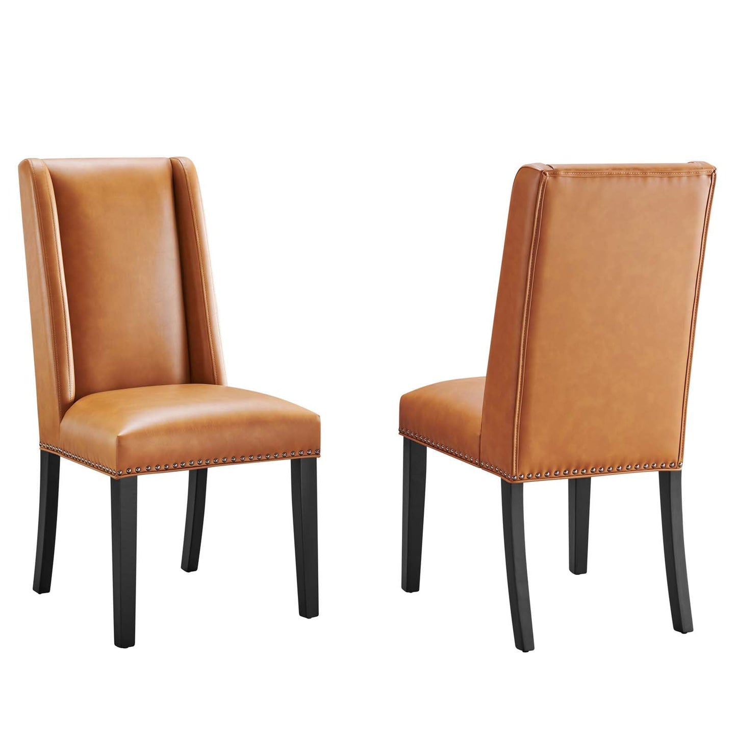 Modway Baron Dining Chair Vinyl Set of 2 | Dining Chairs | 