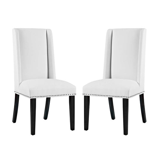 Modway Baron Dining Chair Vinyl Set of 2 | Dining Chairs | 