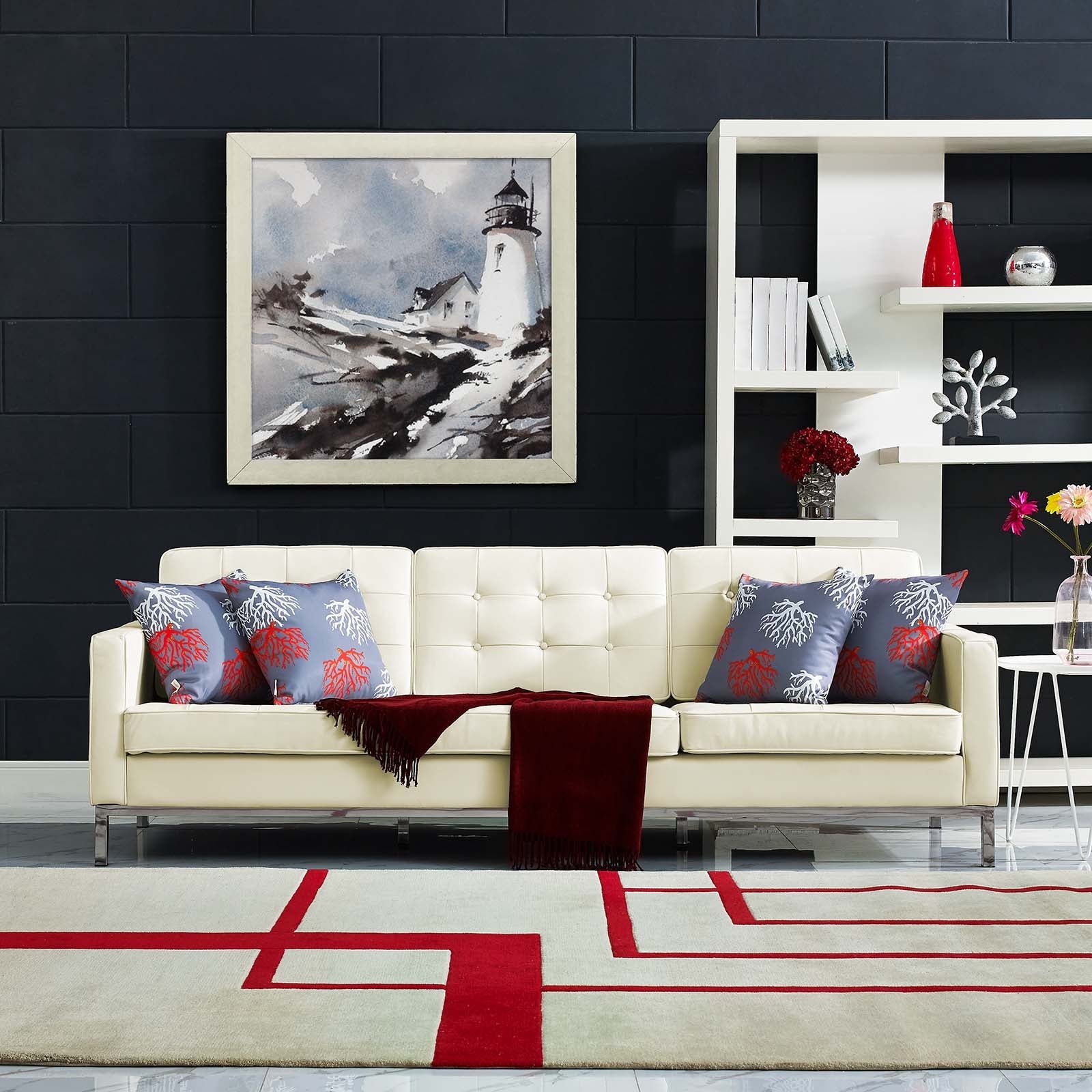 Loft Leather Sofa By Modway - EEI-2779 | Sofas