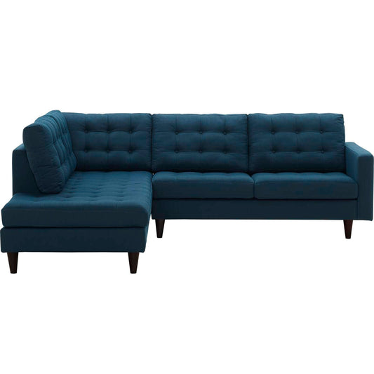 Empress 2 Piece Upholstered Fabric Left Facing Bumper Sectional By Modway - EEI-2798 | Outdoor Sofas, Loveseats & Sectionals