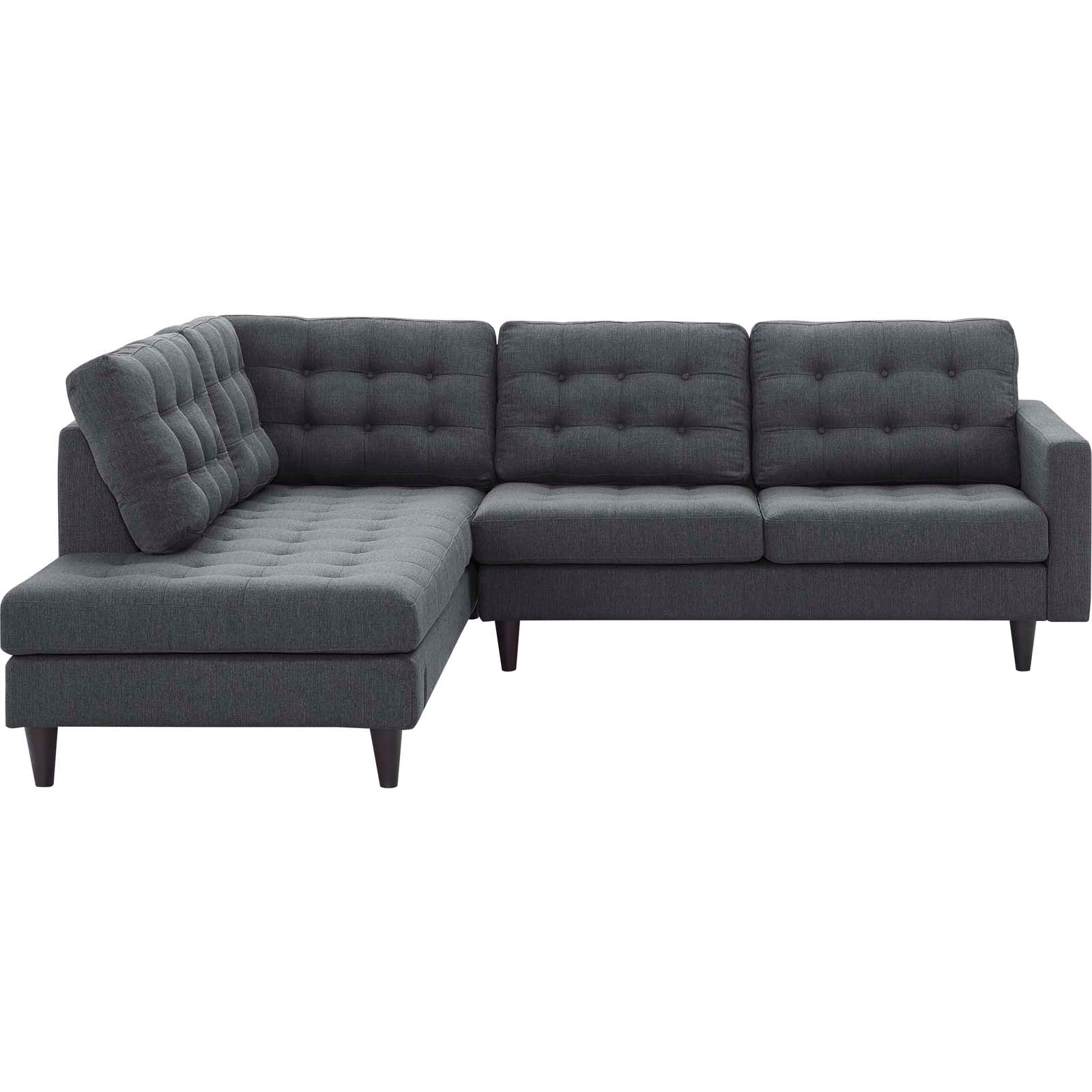 Empress 2 Piece Upholstered Fabric Left Facing Bumper Sectional By Modway - EEI-2798 | Outdoor Sofas, Loveseats & Sectionals - 2