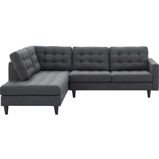 Empress 2 Piece Upholstered Fabric Left Facing Bumper Sectional By Modway - EEI-2798 | Outdoor Sofas, Loveseats & Sectionals - 2