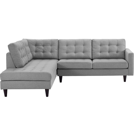 Empress 2 Piece Upholstered Fabric Left Facing Bumper Sectional By Modway - EEI-2798 | Outdoor Sofas, Loveseats & Sectionals - 4