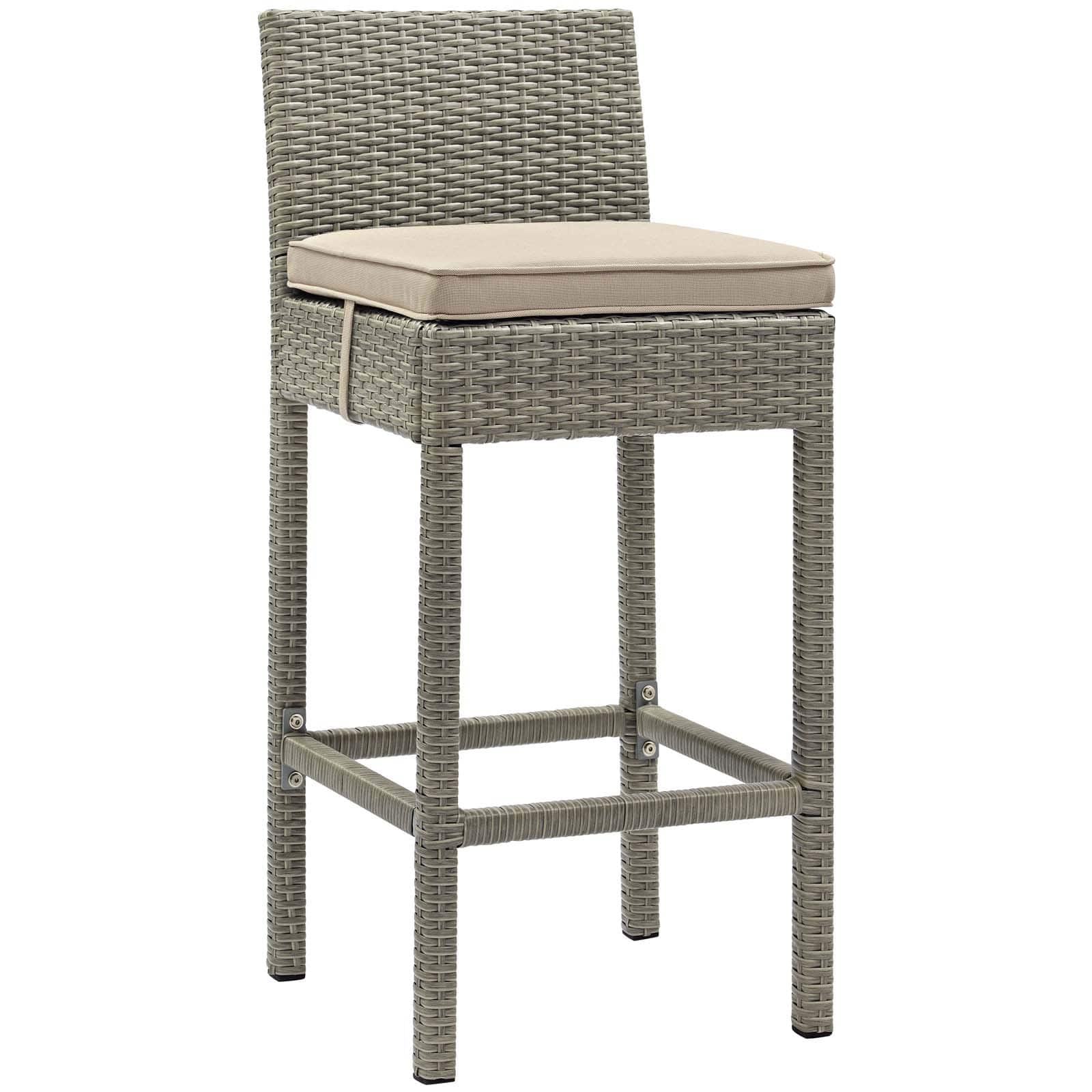 Modway Conduit Outdoor Patio Wicker Rattan Bar Stool Light | Bar Stools