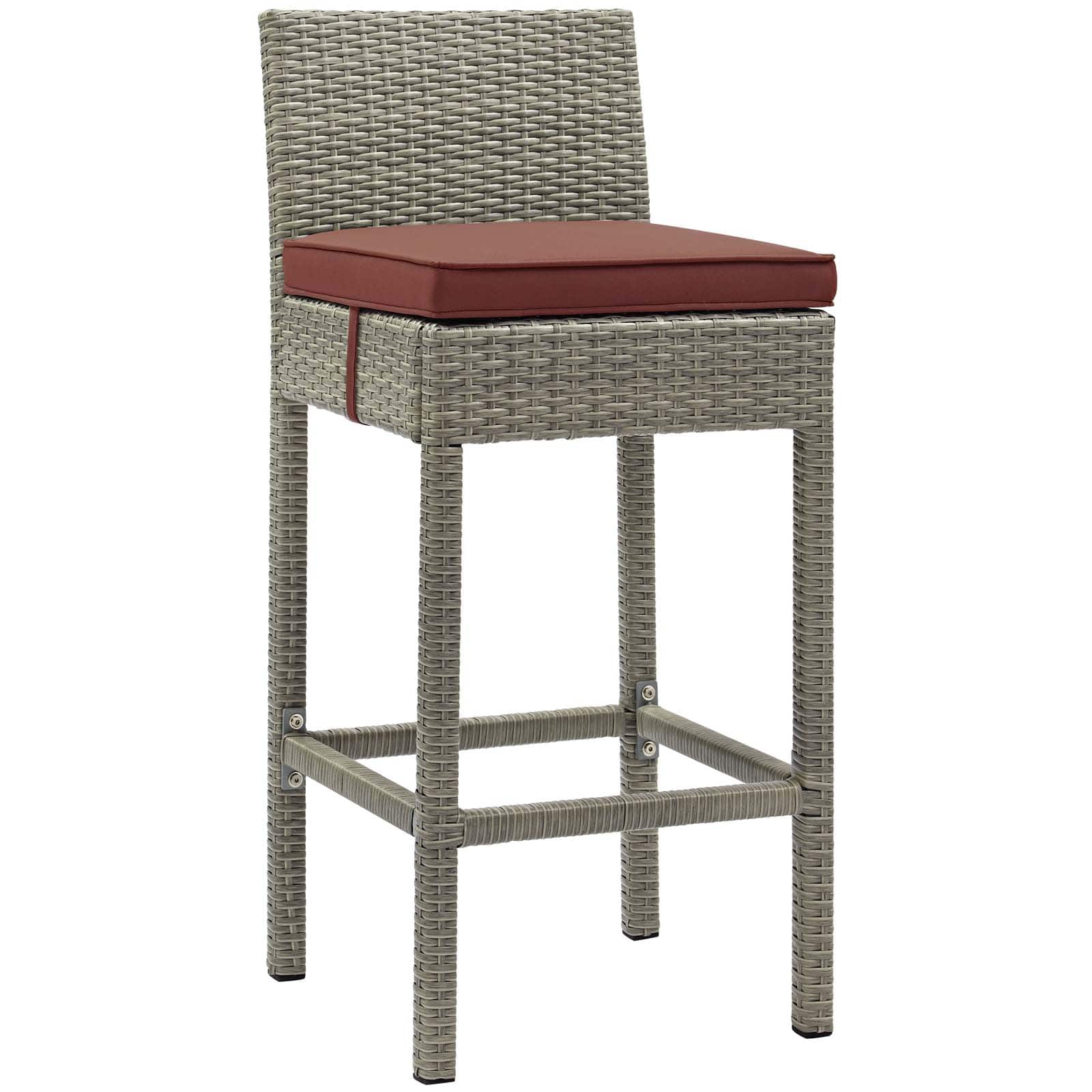 Modway Conduit Outdoor Patio Wicker Rattan Bar Stool Light | Bar Stools | 