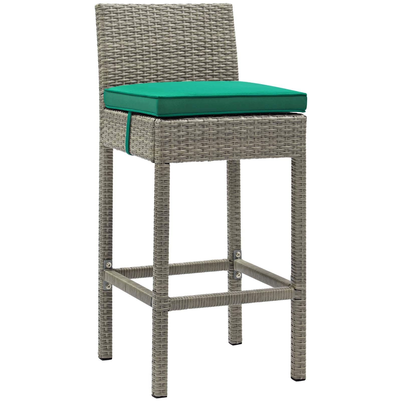 Modway Conduit Outdoor Patio Wicker Rattan Bar Stool Light | Bar Stools | 
