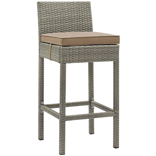 Modway Conduit Outdoor Patio Wicker Rattan Bar Stool Light | Bar Stools | 