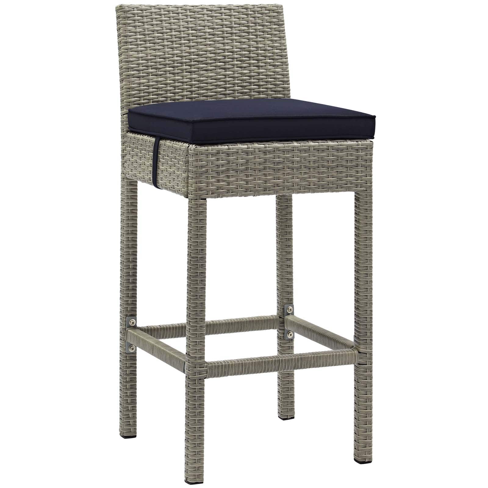 Modway Conduit Outdoor Patio Wicker Rattan Bar Stool Light | Bar Stools | 
