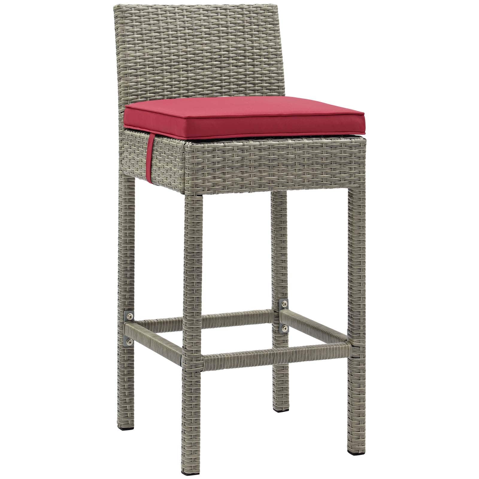 Modway Conduit Outdoor Patio Wicker Rattan Bar Stool Light | Bar Stools | 