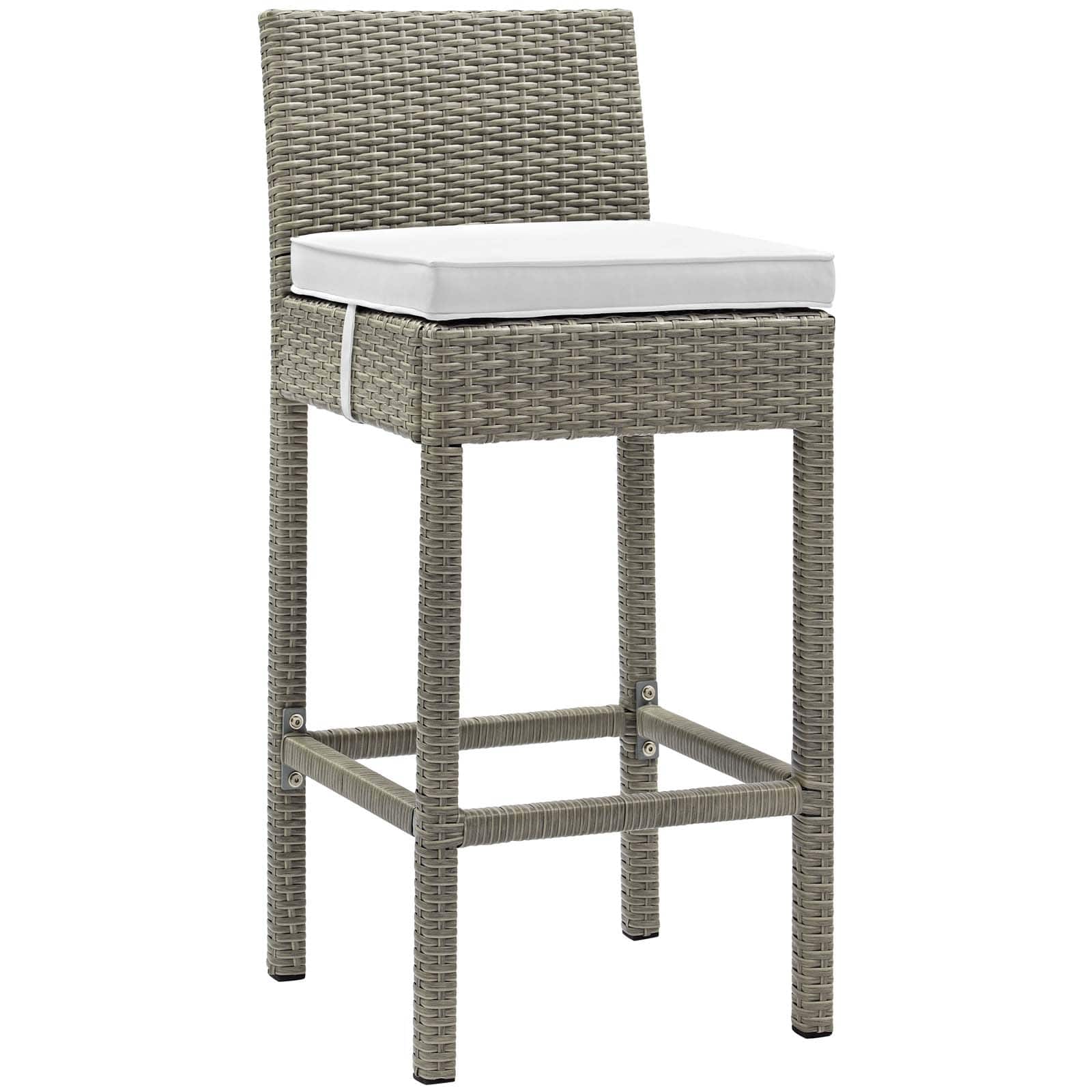 Modway Conduit Outdoor Patio Wicker Rattan Bar Stool Light | Bar Stools | 