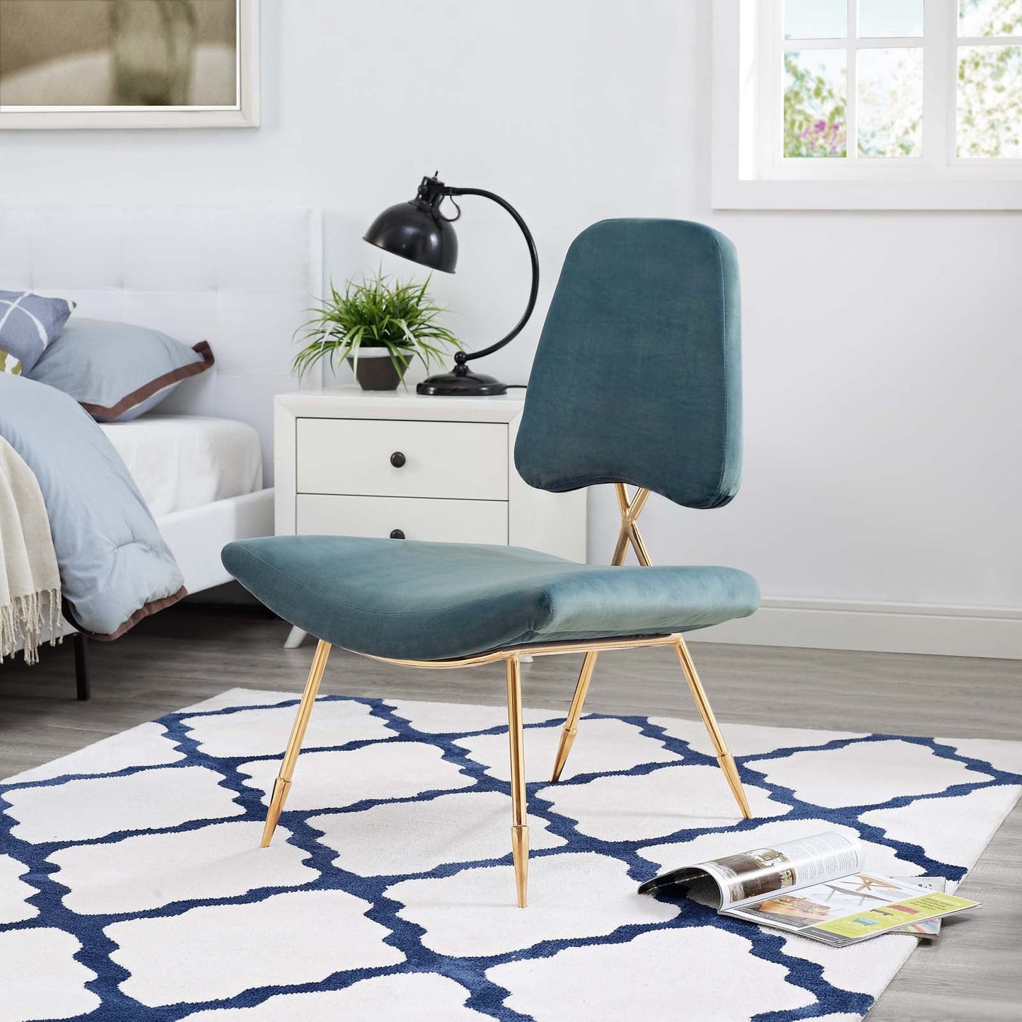 Modway Ponder Performance Velvet Lounge Chair | Lounge Chairs | Modishstore-5