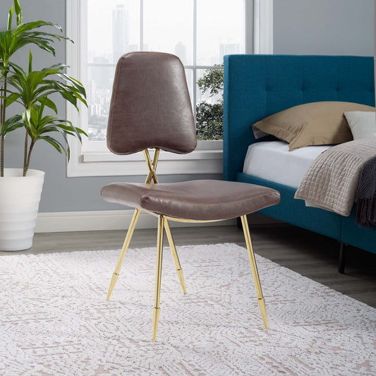 Modway Ponder Antique Faux Leather Dining Side Chair | Dining Chairs | Modishstore