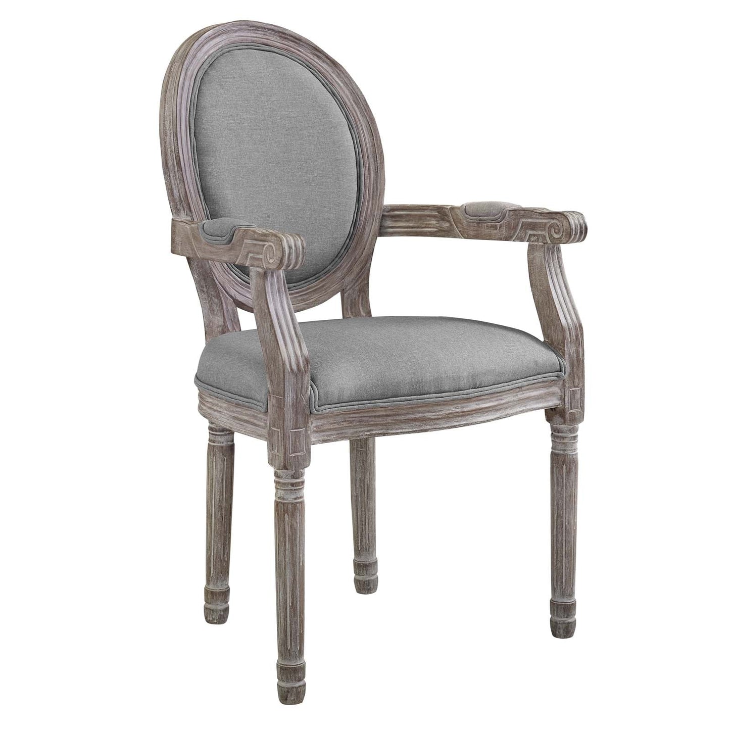 Modway Emanate Vintage French Upholstered Fabric Dining Armchair | Dining Chairs | 