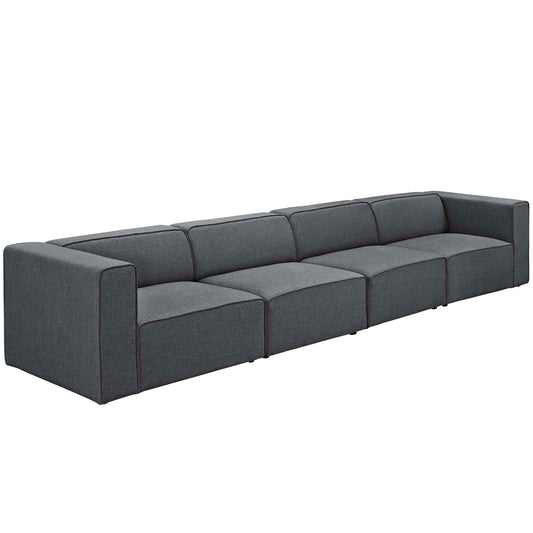 Mingle 4 Piece Upholstered Fabric Sectional Sofa Set by Modway - EEI-2829 | Sofa Set | 