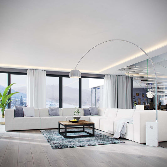 Modway Mingle 7 Piece Upholstered Fabric Sectional Sofa Set | Sofas | Modishstore-4