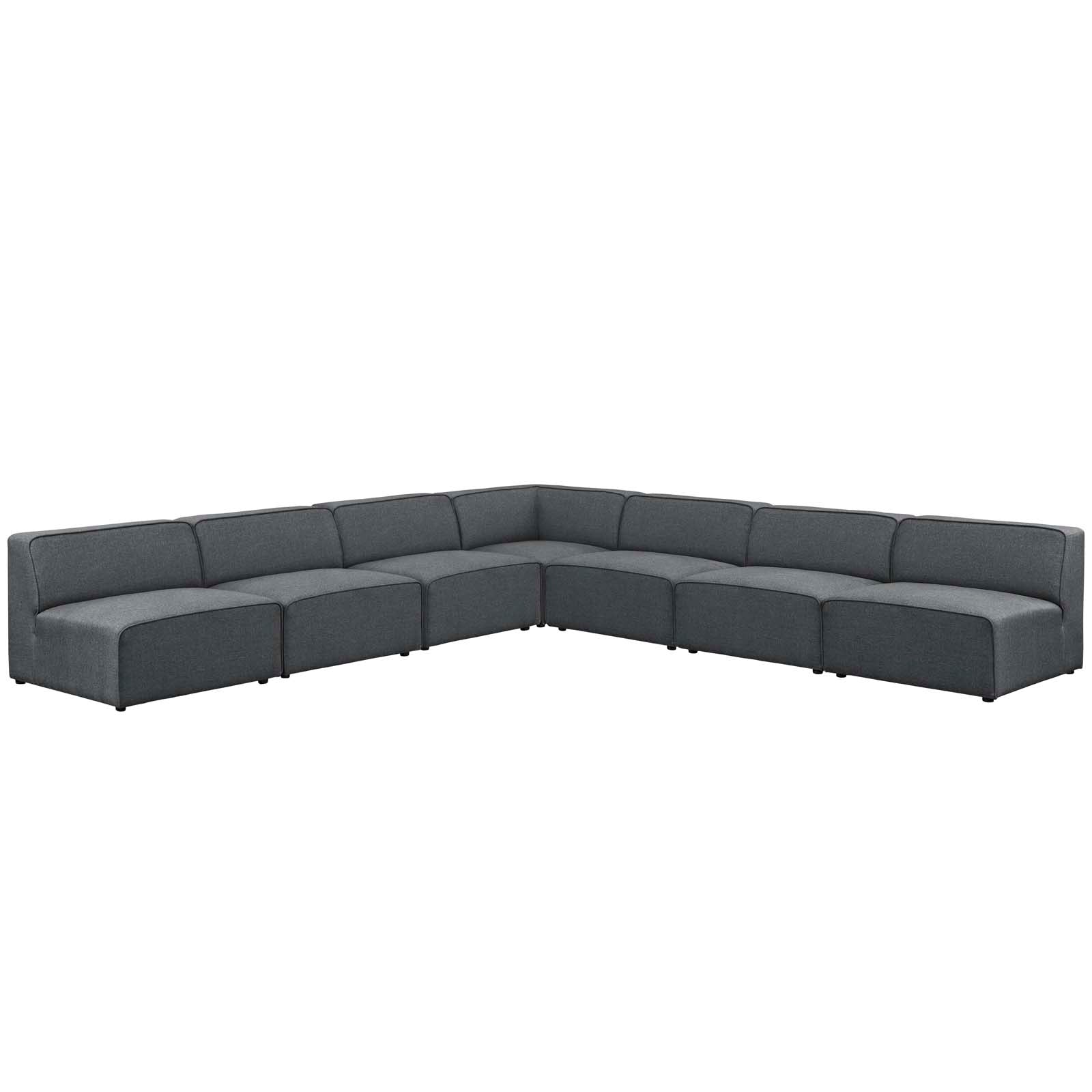 Mingle 7 Piece Upholstered Fabric Sectional Sofa Set by Modway - EEI-2841 | Sofa Set | 