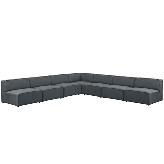 Mingle 7 Piece Upholstered Fabric Sectional Sofa Set by Modway - EEI-2841 | Sofa Set | 