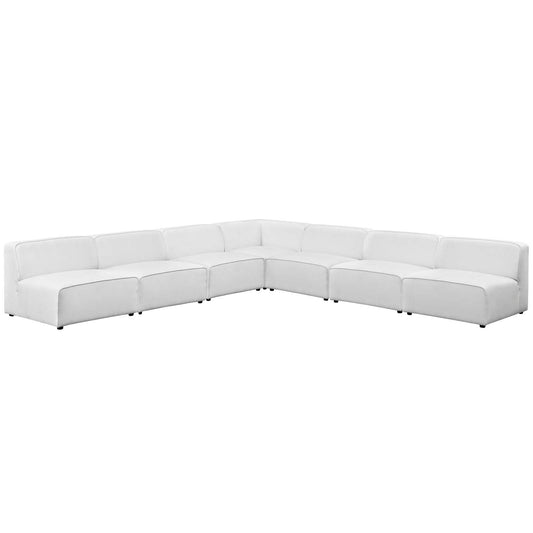 Mingle 7 Piece Upholstered Fabric Sectional Sofa Set by Modway - EEI-2841 | Sofa Set | 