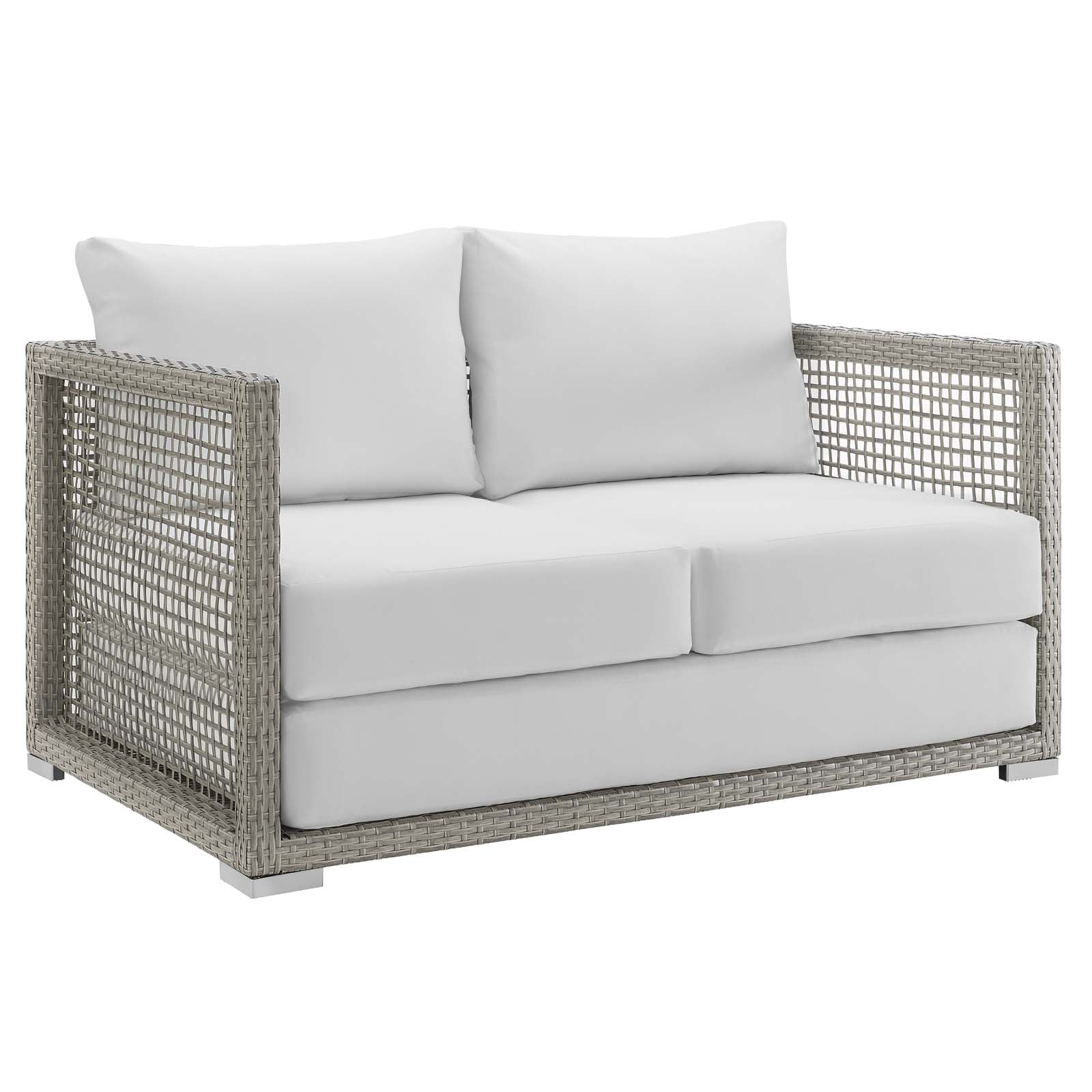 Modway Aura Outdoor Patio Wicker Rattan Loveseat | Outdoor Sofas, Loveseats & Sectionals | 