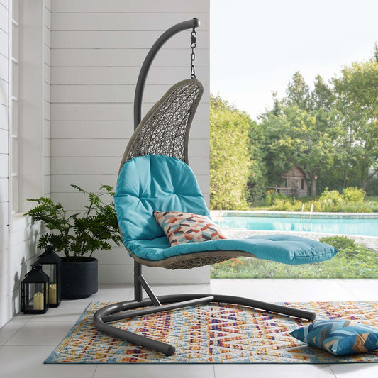 Modway Landscape Hanging Chaise Lounge Outdoor Patio Swing Chair | Outdoor Porch Swings | Modishstore-5
