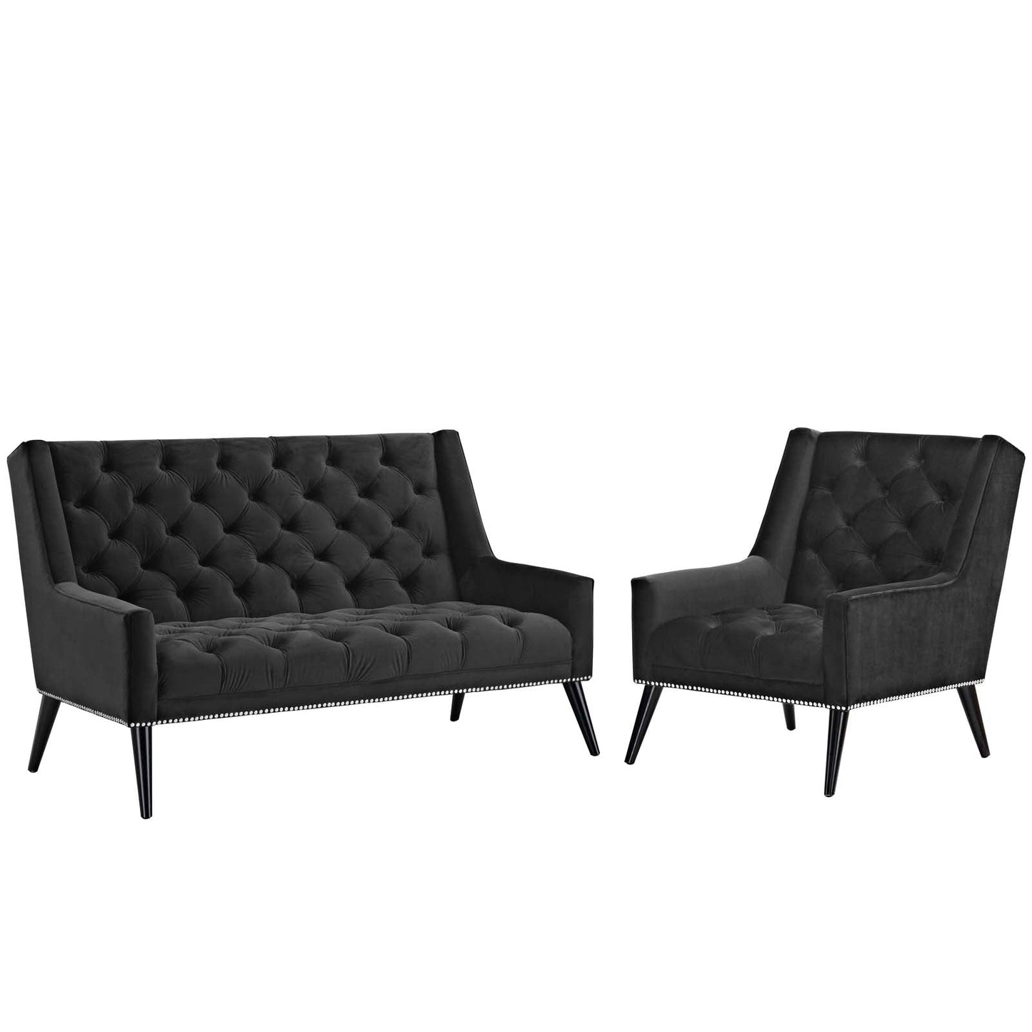 Peruse Living Room Set Performance Velvet Set of 2 By Modway - EEI-2967 | Sofa Set | Modishstore