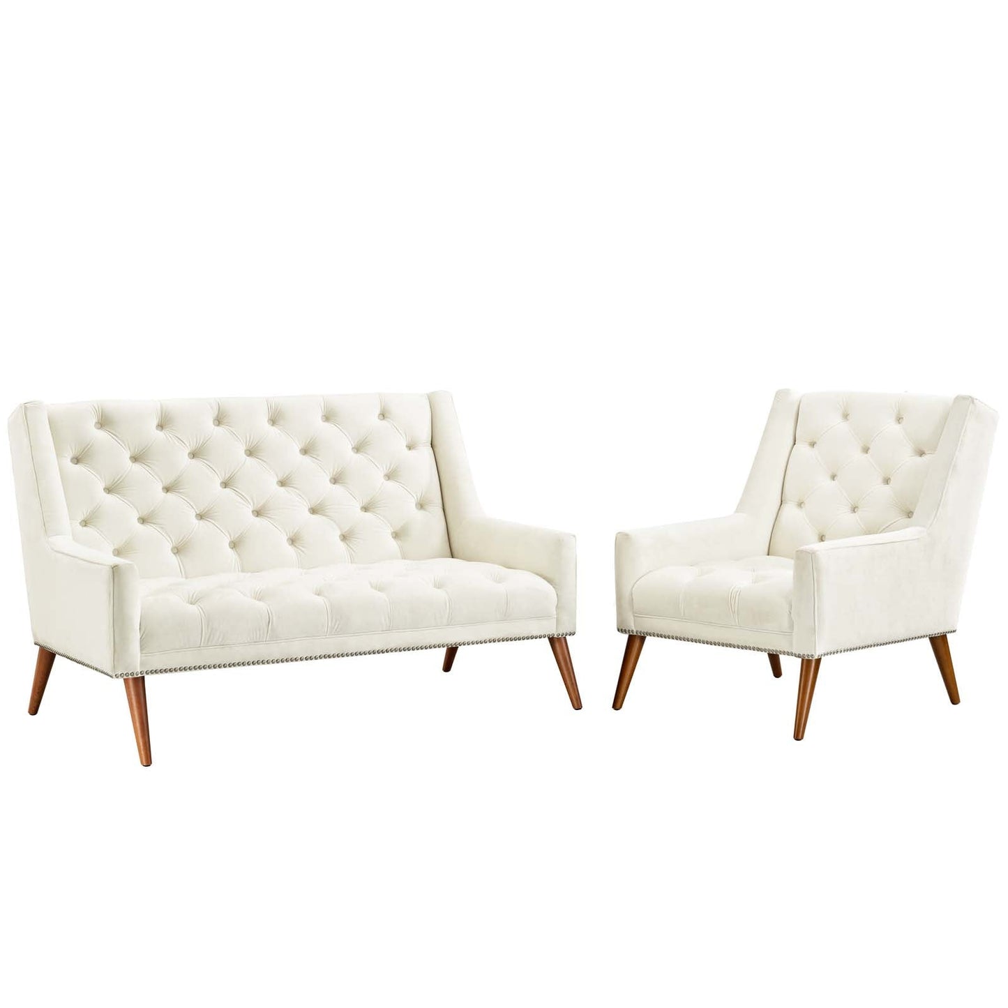 Peruse Living Room Set Performance Velvet Set of 2 By Modway - EEI-2967 | Sofa Set | Modishstore - 2