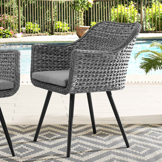 Modway Endeavor Outdoor Patio Wicker Rattan Dining Armchair | Armchairs