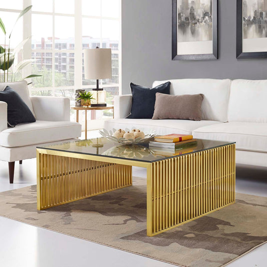 Modway Gridiron Stainless Steel Coffee Table | Coffee Tables