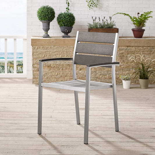 Modway Shore Outdoor Patio Aluminum Dining Armchair | Dining Chairs | Modishstore