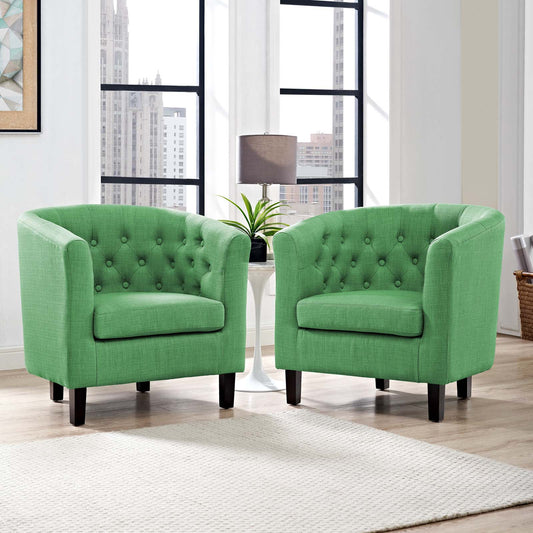 Modway Prospect 2 Piece Upholstered Fabric Armchair Set | Armchairs | Modishstore-5