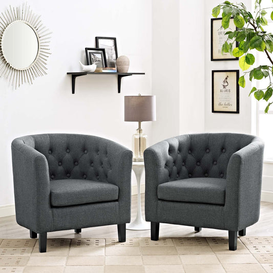 Modway Prospect 2 Piece Upholstered Fabric Armchair Set | Armchairs | Modishstore-6