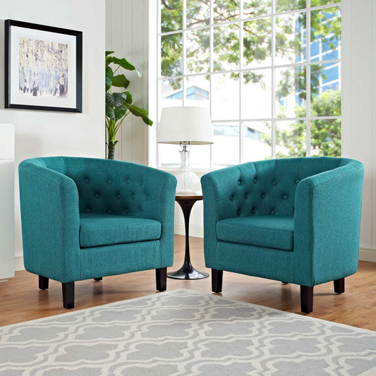 Modway Prospect 2 Piece Upholstered Fabric Armchair Set | Armchairs | Modishstore-10
