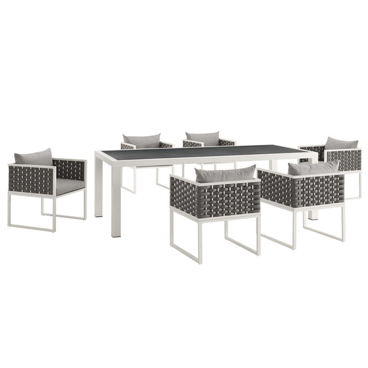 Modway Stance 7 Piece Outdoor Patio Aluminum Dining Set | Dining Sets | Modishstore