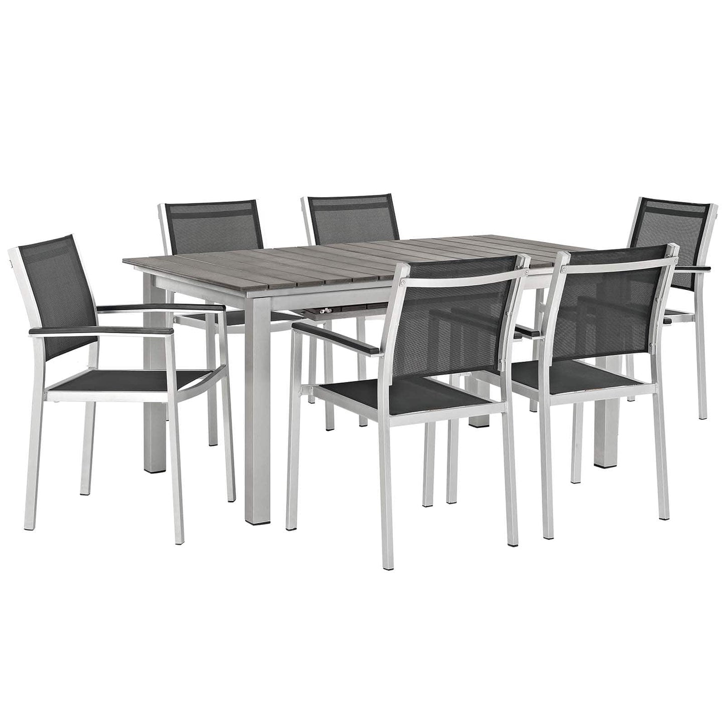 Modway Shore 7 Piece Outdoor Patio Aluminum Outdoor Dining Set- EEI-3200 | Outdoor Dining Set | Modishstore